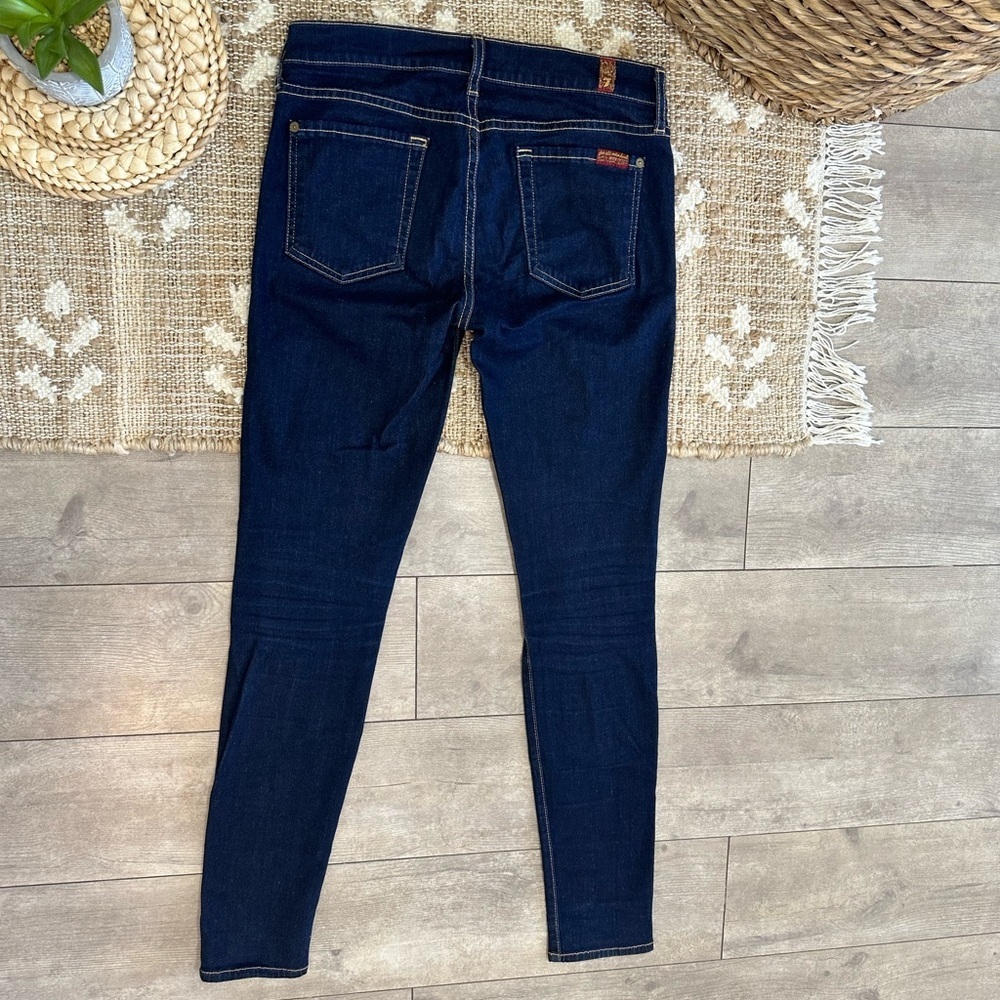 New 7 For All Mankind The Skinny Rinsed Indigo Women’s Denim Jeans Size 26